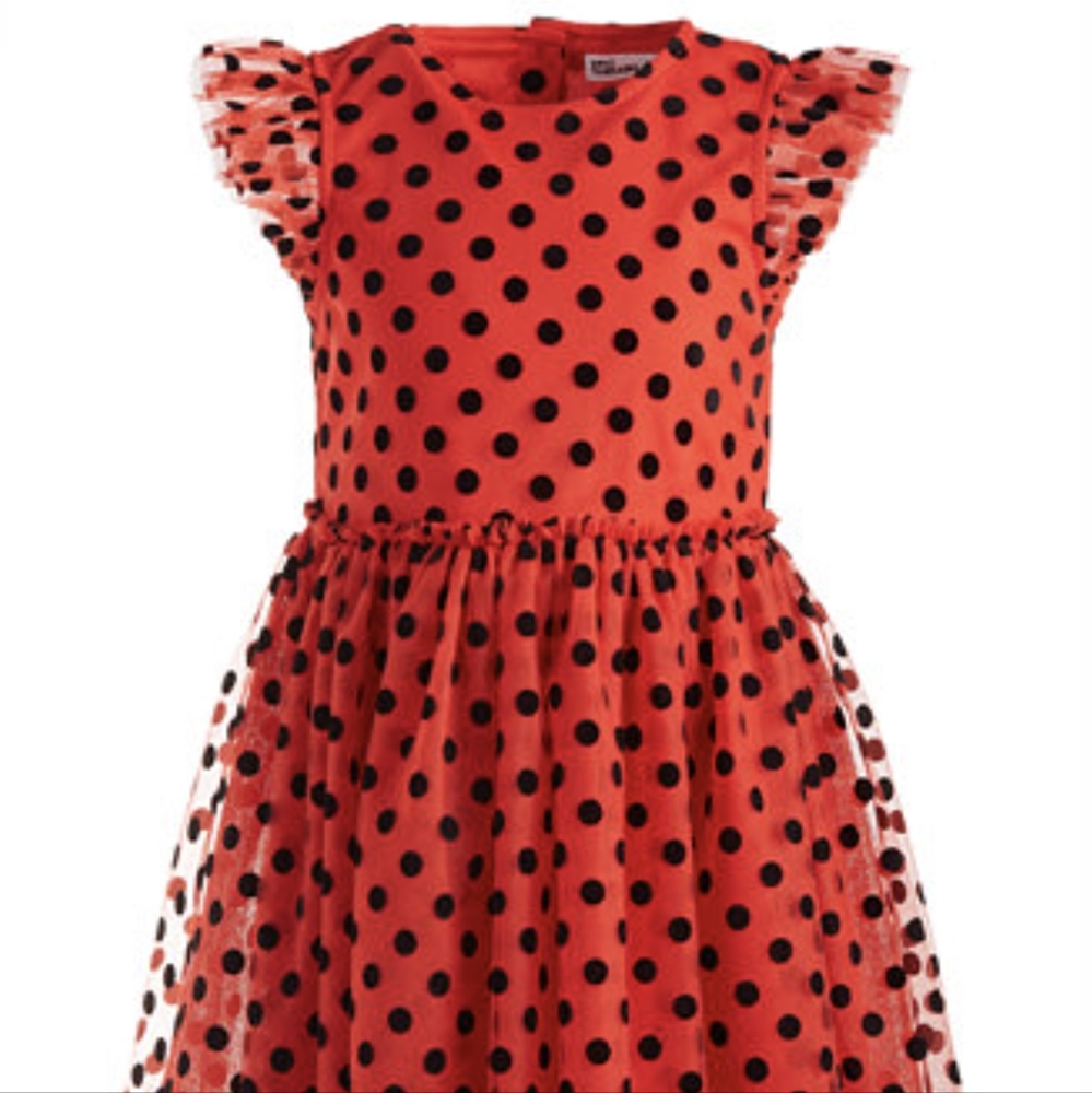 Epic Threads Girls' Red and Black Dot Dress